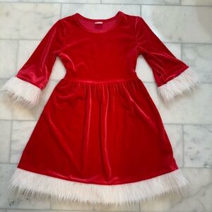 Holiday Time Girls Mrs. Claus Dress. EUC. Size S(6/6X).